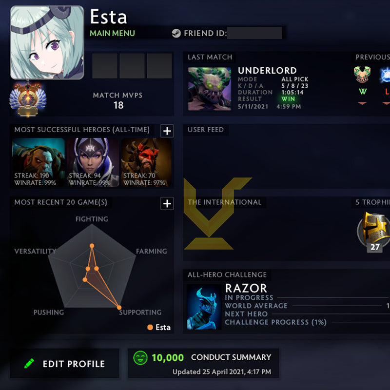 Immortel | MMR : 5940 - Comportement : 10000