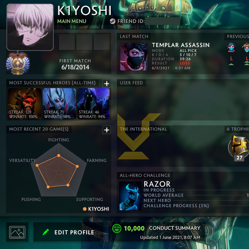 Immortel | MMR : 5880 - Comportement : 10000