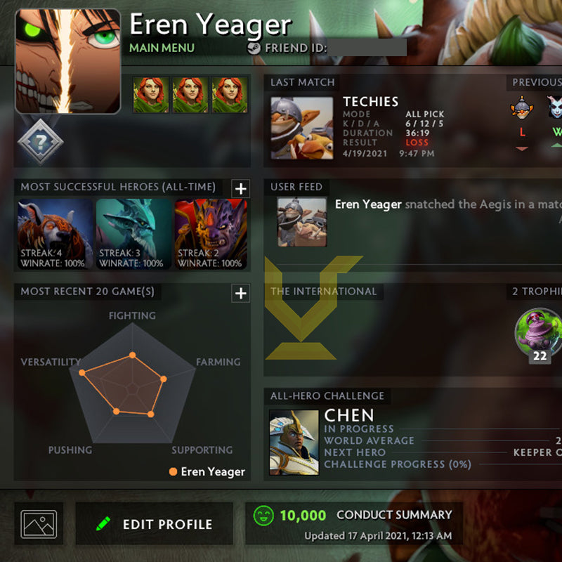 Not Calibrated | MMR: TBD - Behavior: 10000