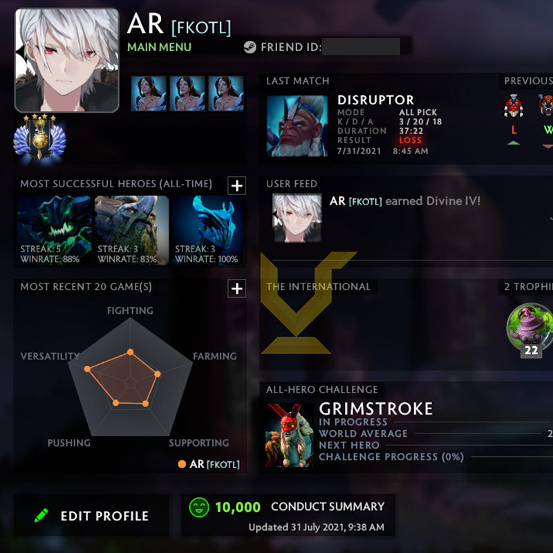 Divin IV | MMR : 5230 - Comportement : 10000