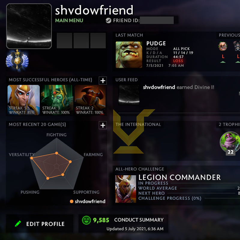 Divine I | MMR: 4760 - Behavior: 9585