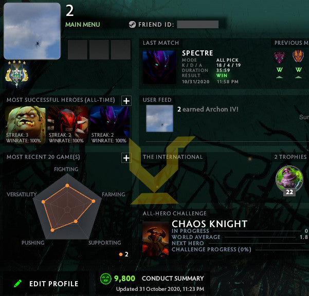 Archonte IV | MMR : 2810 - Comportement : 9800