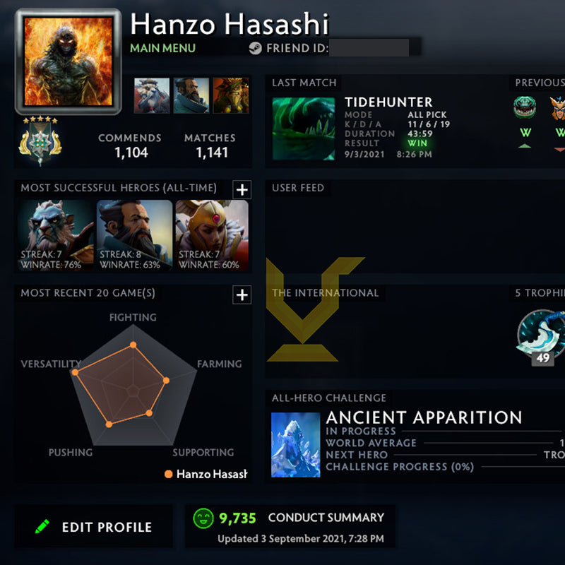 Archonte V | MMR : 3010 - Comportement : 9735