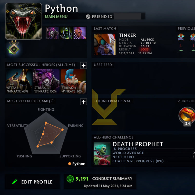 Herald II | MMR: 10- Behavior: 9100