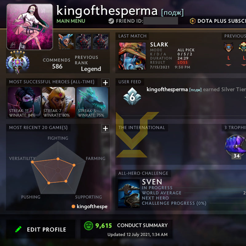 Ancient V | MMR: 4460 - Behavior: 9615