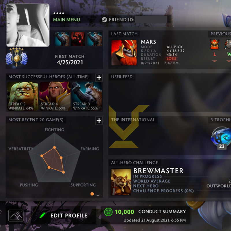 Divine V | MMR: 5420 - Behavior: 10000