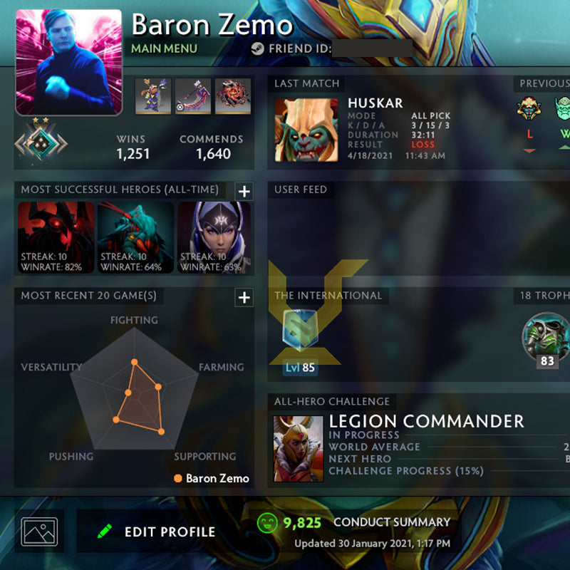 Croisé II | MMR : 1660 - Comportement : 9825