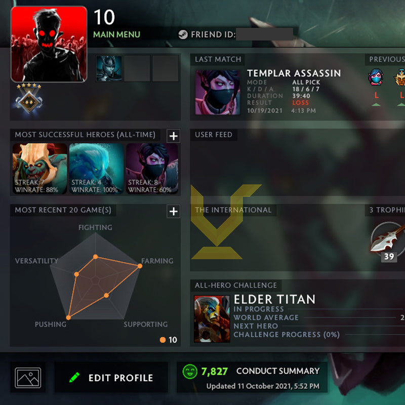 Guardian V | MMR: 1430 - Behavior: 7827