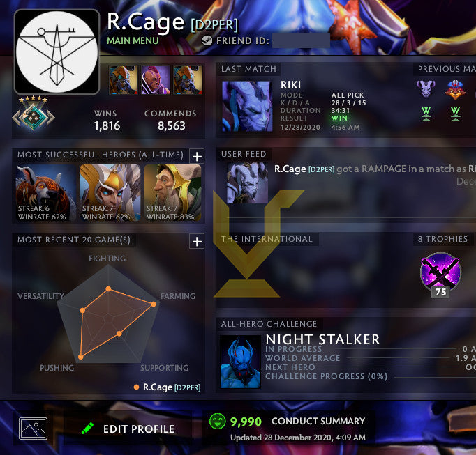 Croisé V | MMR : 2310 - Comportement : 9990