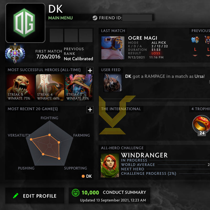 Ancient I | MMR: 3760 - Behavior: 10000