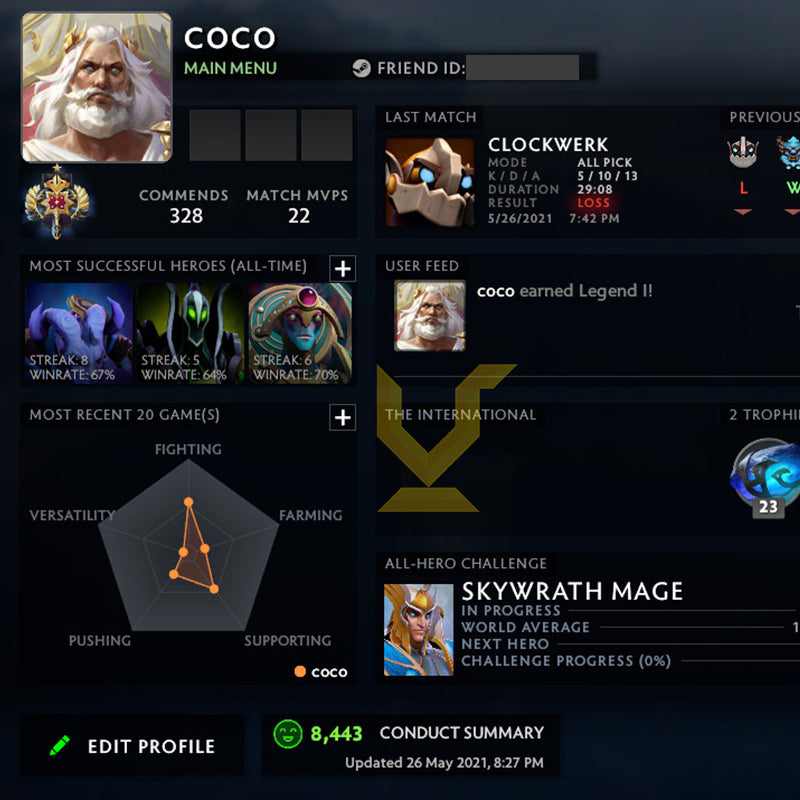 Legend I | MMR: 3070 - Behavior: 8443