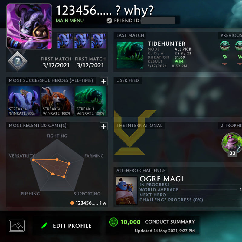 Not Calibrated | MMR: TBD - Behavior: 10000