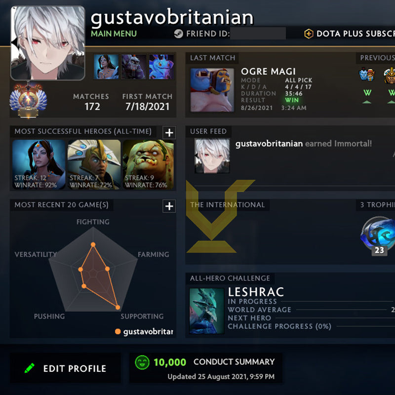 Immortel | MMR : 6000 - Comportement : 10000