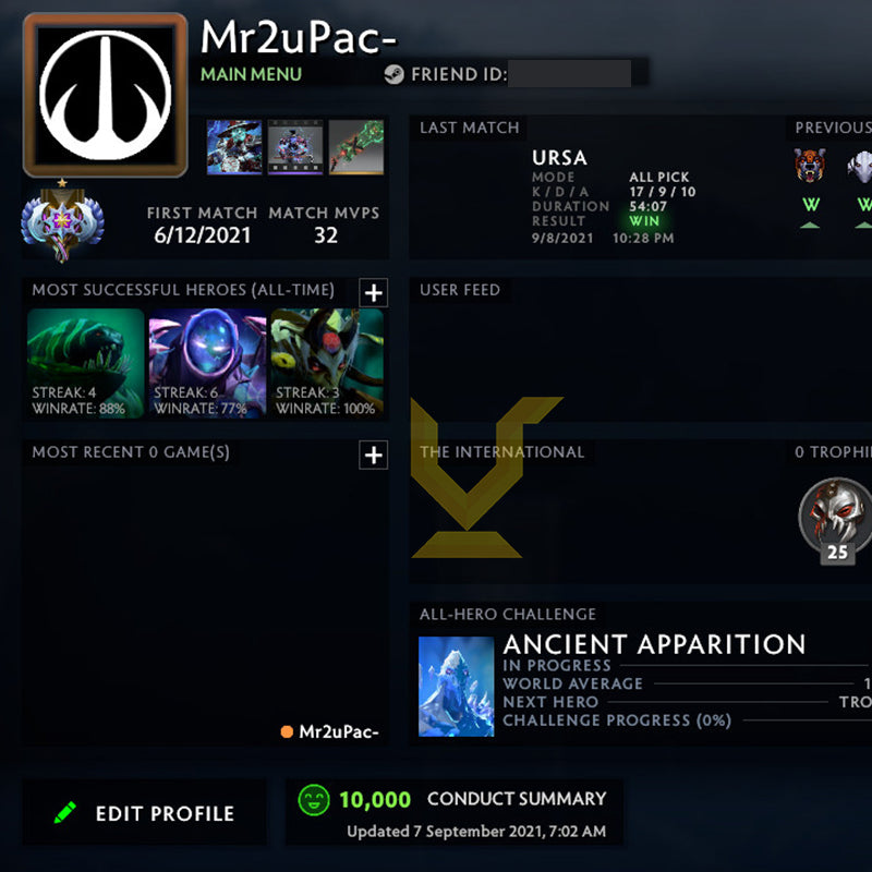 Ancient I | MMR: 3900 - Behavior: 10000