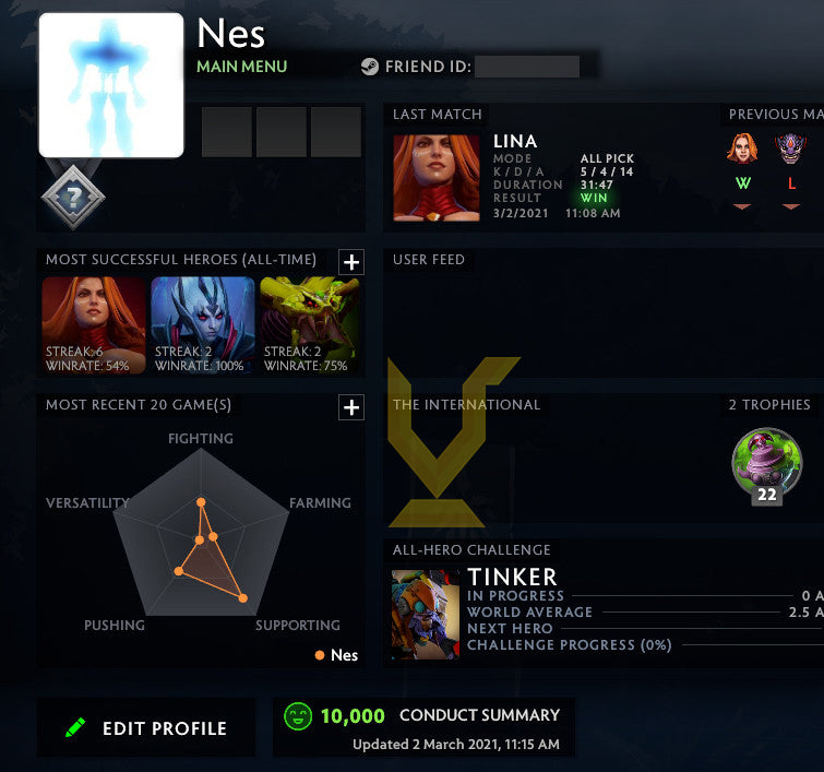 Non calibré | MMR : TBD - Comportement : 10000