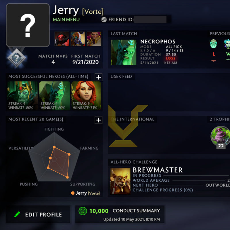 Not Calibrated | MMR: TBD - Behavior: 10000