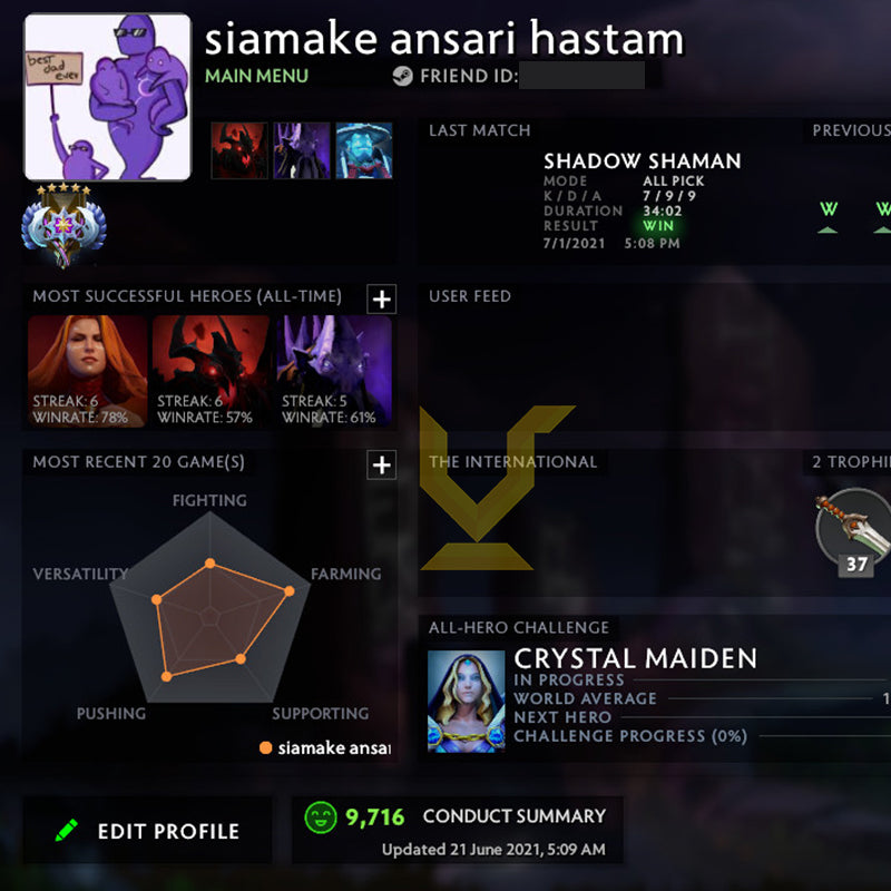 Ancient V | MMR: 4500 - Behavior: 9716