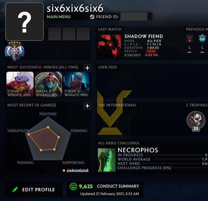 Ancient V | MMR : 4510 - Behavior : 9625