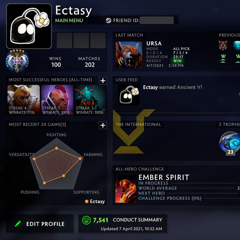 Ancien V | MMR : 4540 - Comportement : 7541