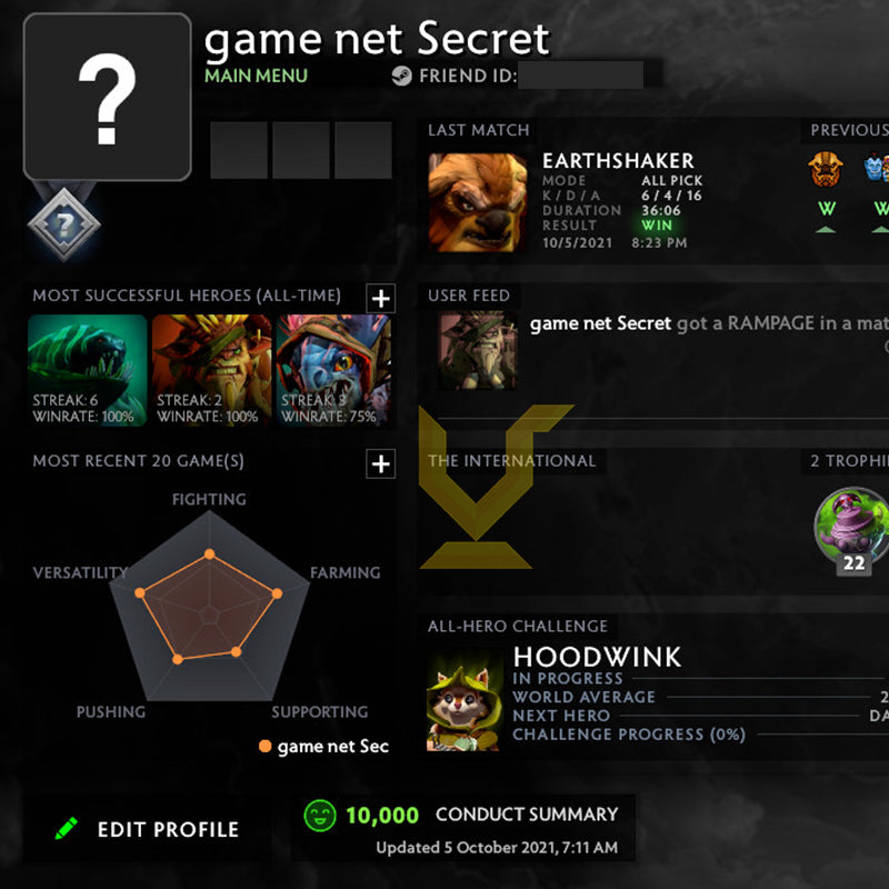 Not Calibrated | MMR: TBD - Behavior: 10000