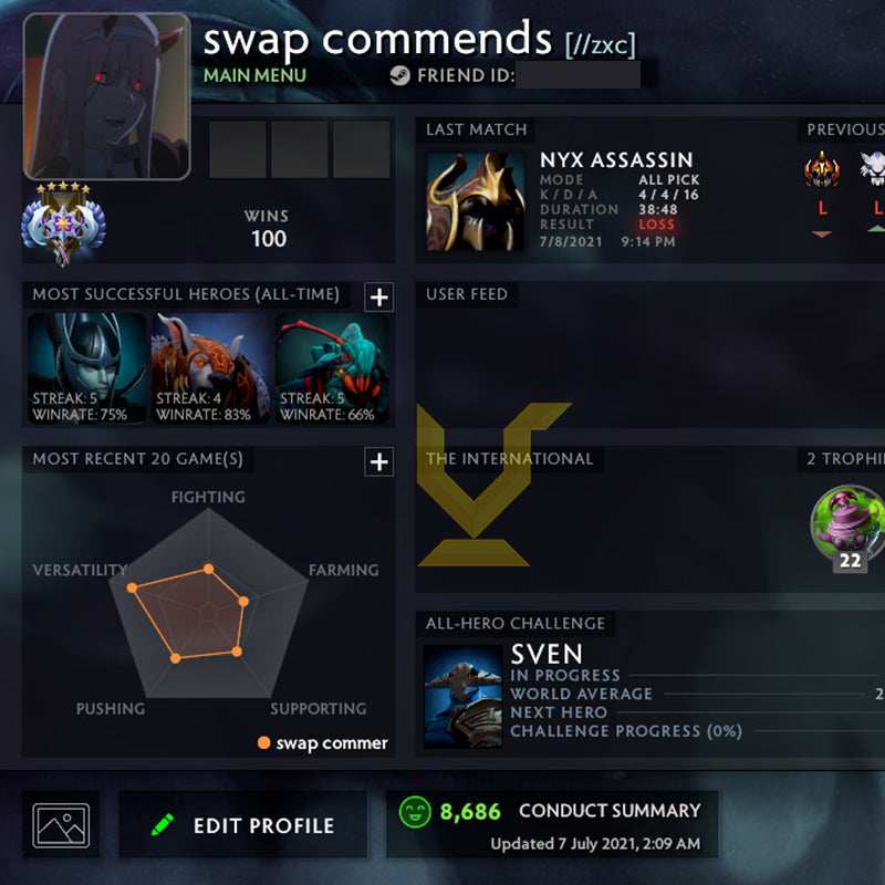 Ancient V | MMR: 4450 - Behavior: 8686