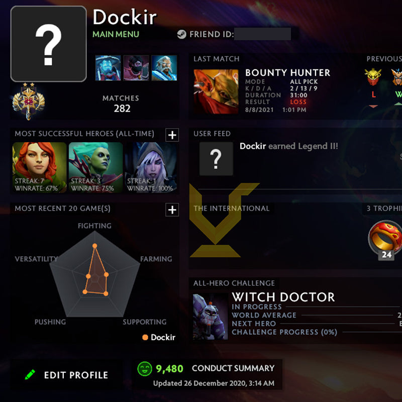 Légende II | MMR : 3350 - Comportement : 9480