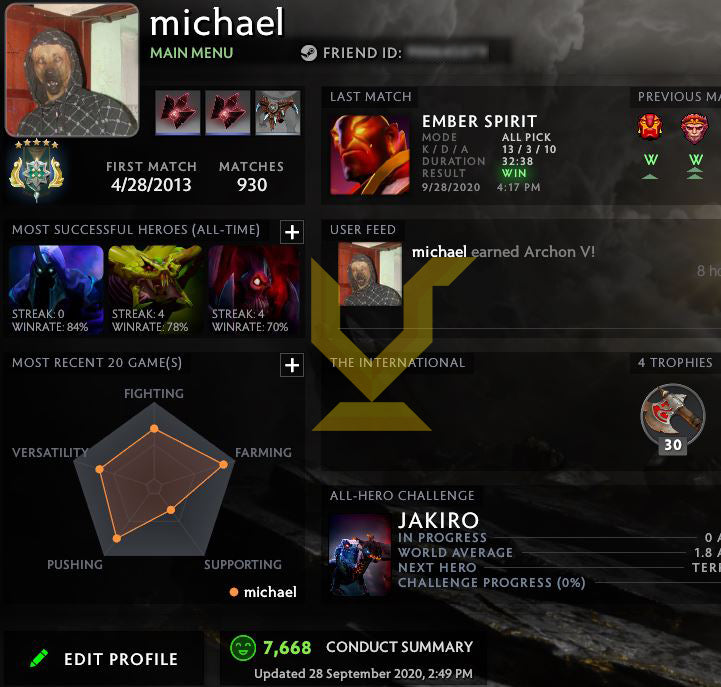 Archonte V | MMR : 3010 - Comportement : 7668