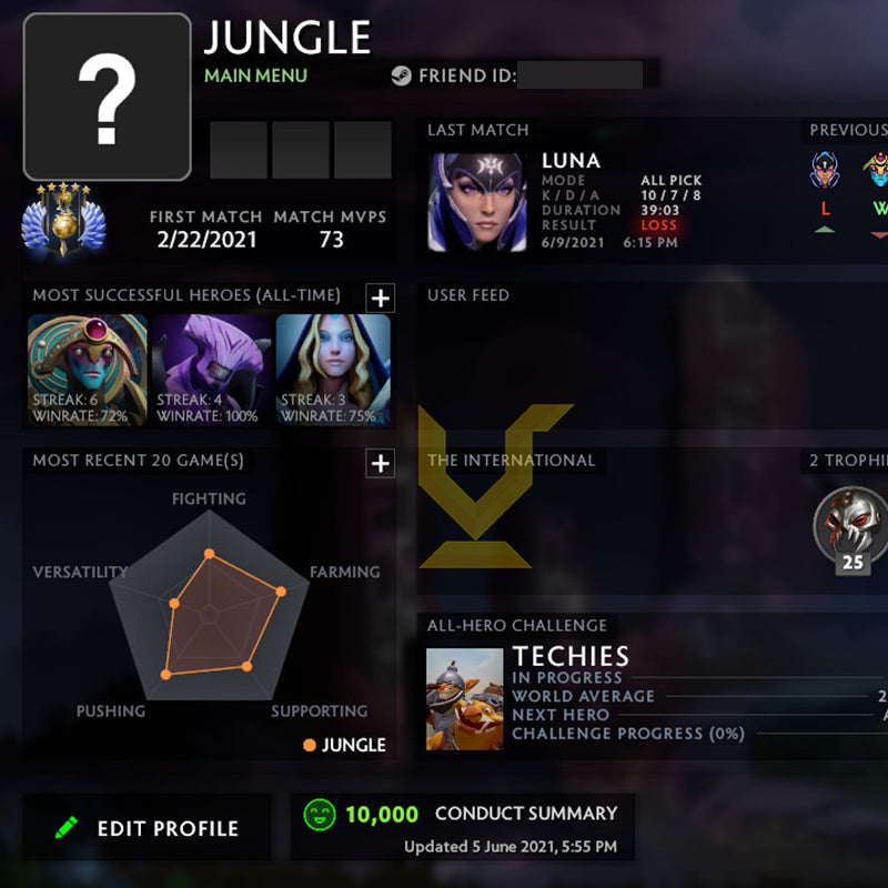 Divine V | MMR: 5510 - Behavior: 10000