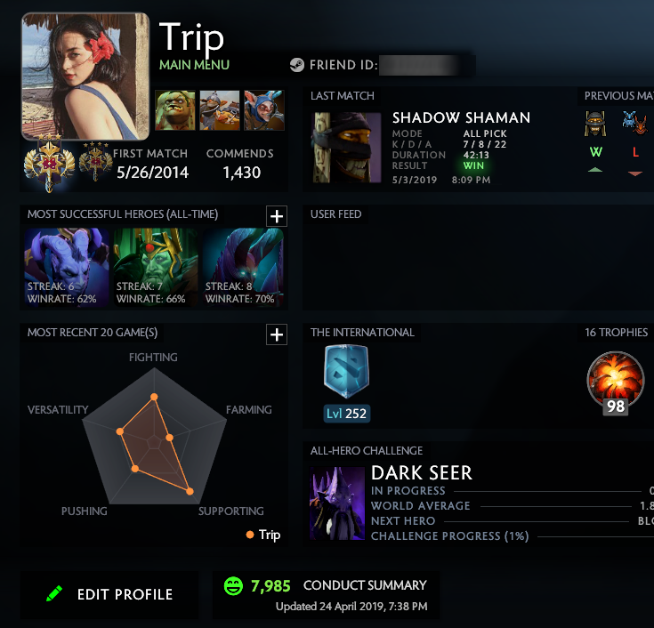 Legend III | MMR: TBD / 2916