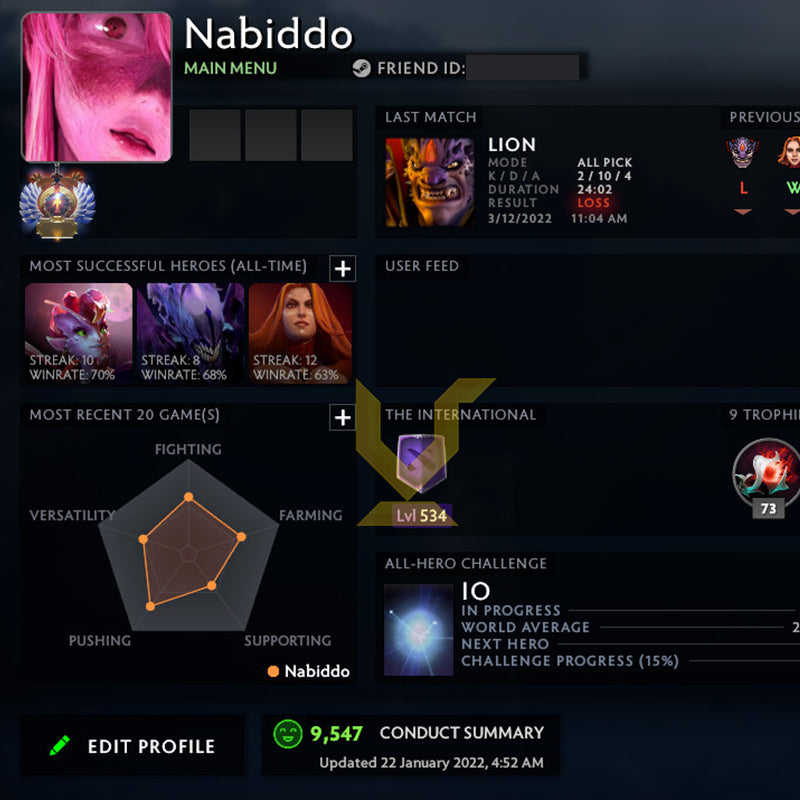 Immortel | MMR : 6860 - Comportement : 10000