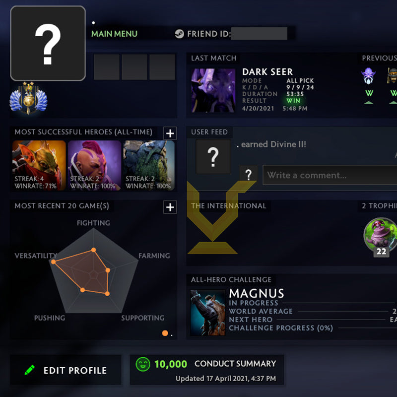 Divine II | MMR: 4900 - Behavior: 10000