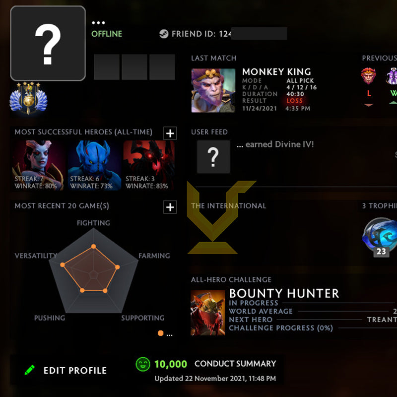 Divine IV | MMR: 5350 - Behavior: 10000