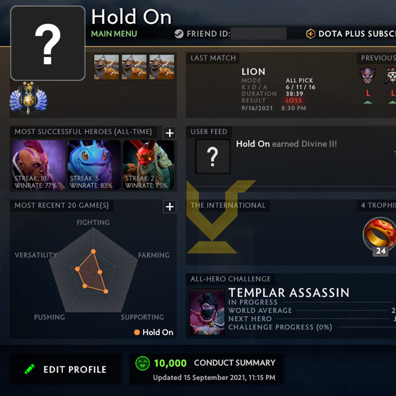 Divin II | MMR : 4810 - Comportement : 10000