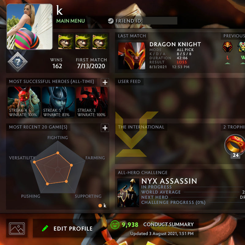 Not Calibrated | MMR: TBD - Behavior: 9938