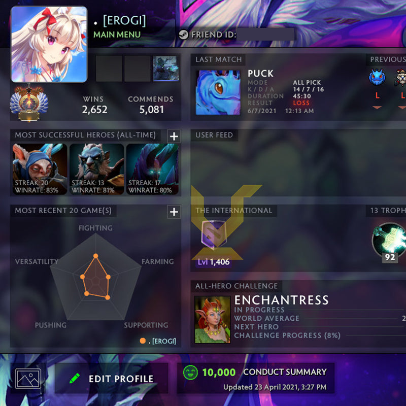 Immortel | MMR : 5630 - Comportement : 10000