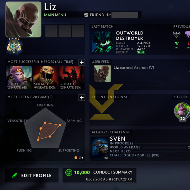 Archonte IV | MMR : 2850 - Comportement : 10000