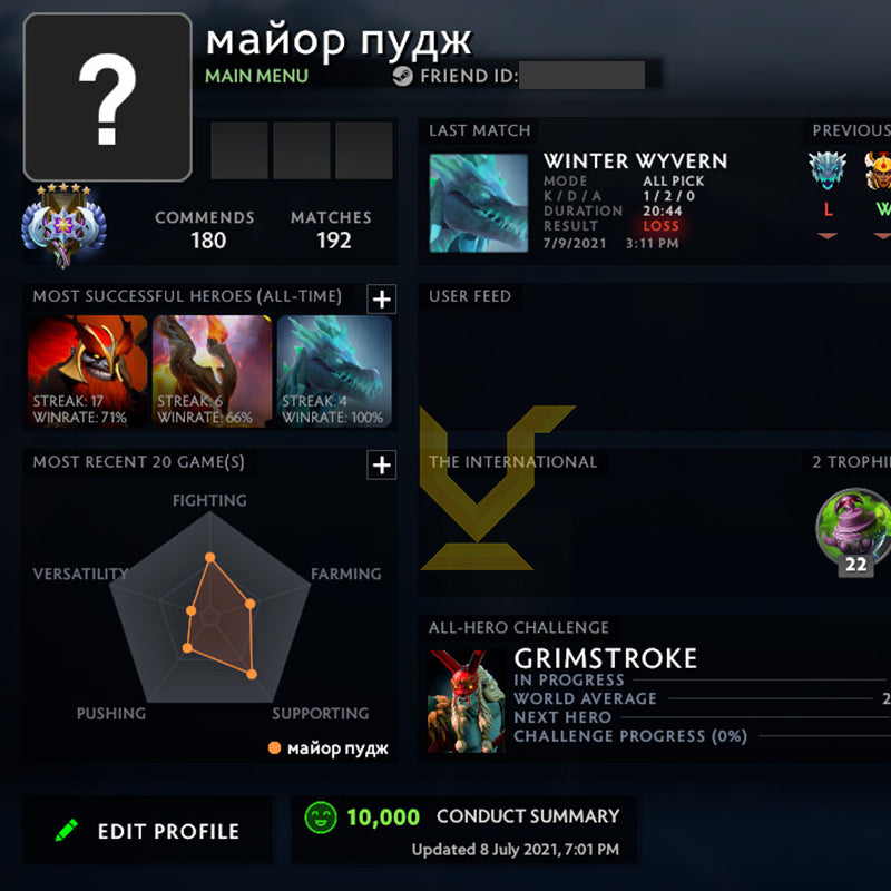 Ancient V | MMR: 4530 - Behavior: 10000