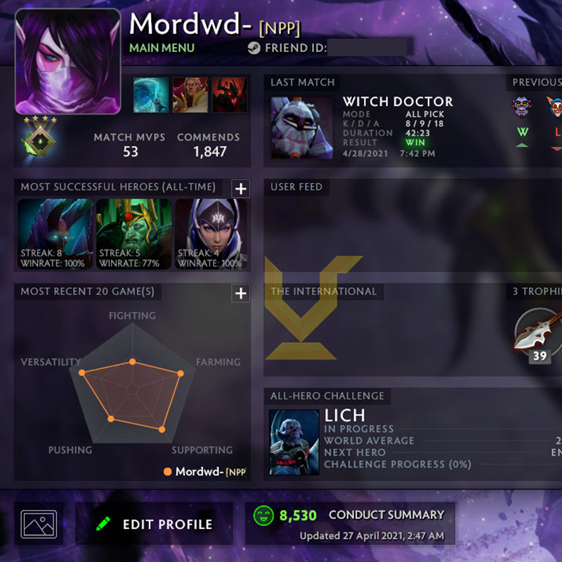 Herald IV | MMR: 350 - Behavior: 8530