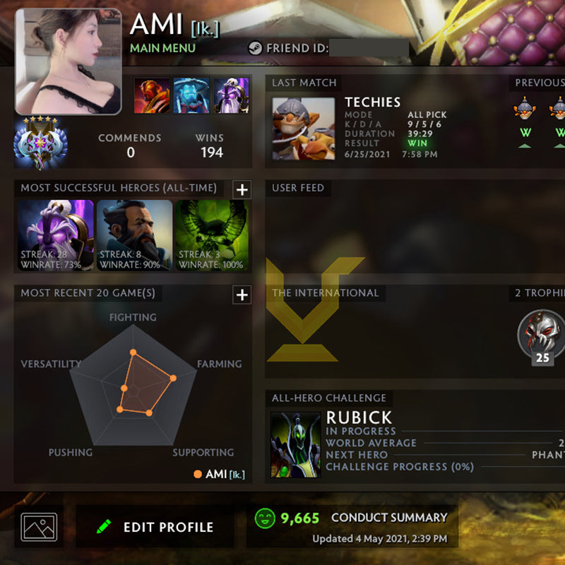 Ancient V | MMR: 4520 - Behavior: 10000