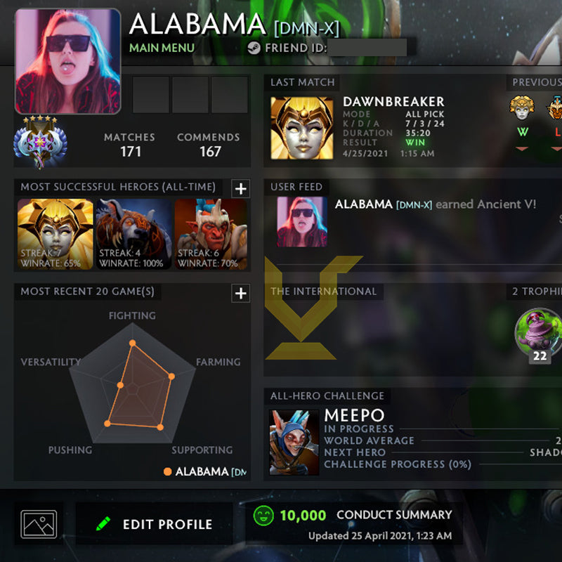 Ancient V | MMR: 4610 - Behavior: 10000