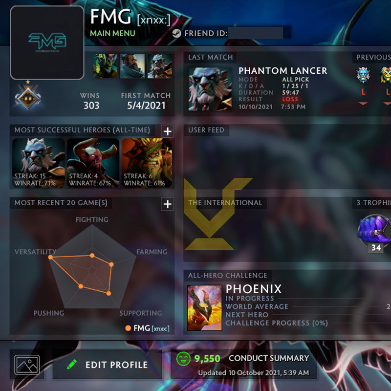 Guardian I | MMR: 670 - Behavior: 9550