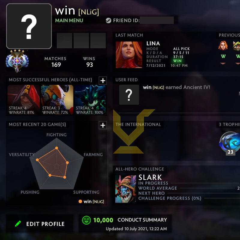 Ancient IV | MMR: 4460 - Behavior: 10000