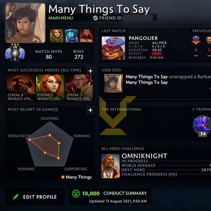 Divine III | MMR: 5000 - Behavior: 10000