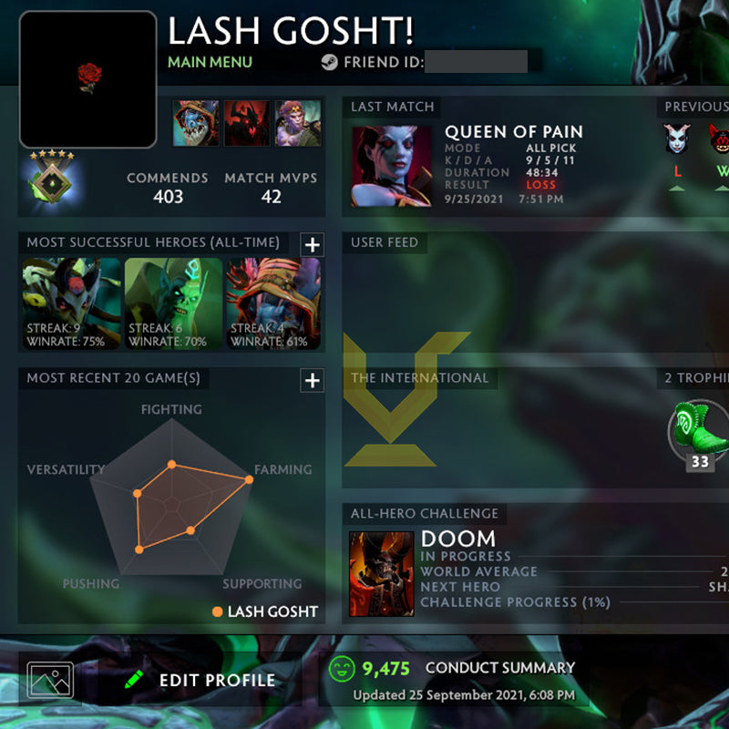 Herald V | MMR: 610 - Behavior: 9475