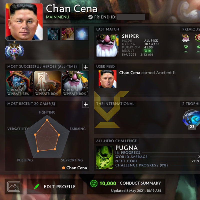 Ancient I | MMR: 3900 - Behavior: 10000