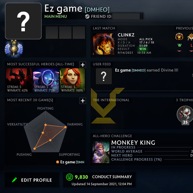 Divin II | MMR : 4820 - Comportement : 9830