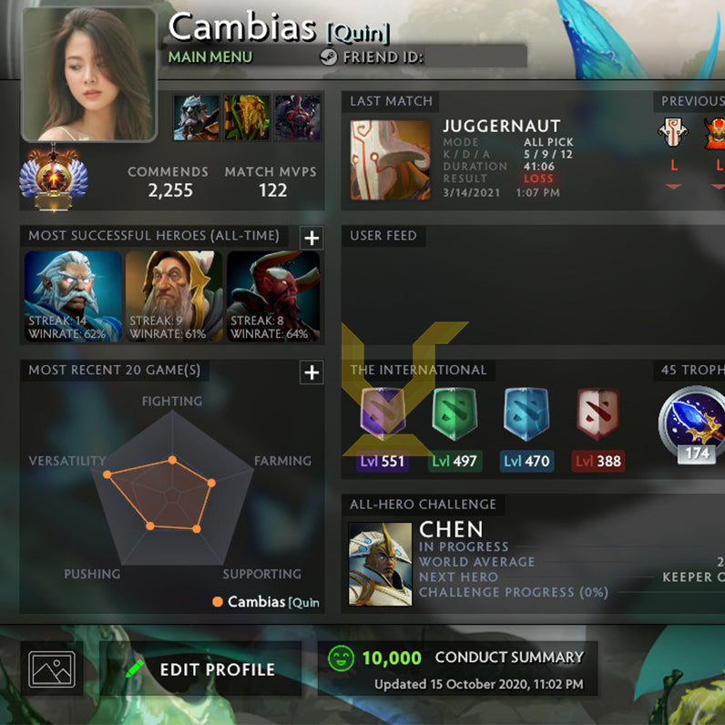 Immortel | MMR : 5470 - Comportement : 10000