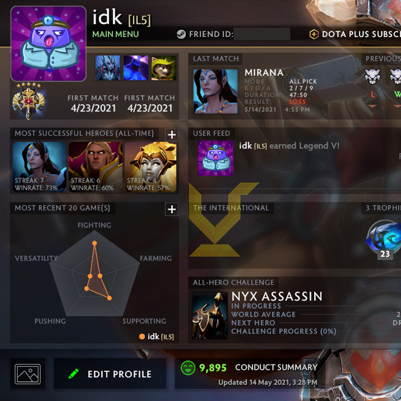 Légende V | MMR : 3790 - Comportement : 9895