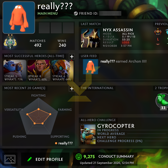 Archonte II | MMR : 2440 - Comportement : 9275