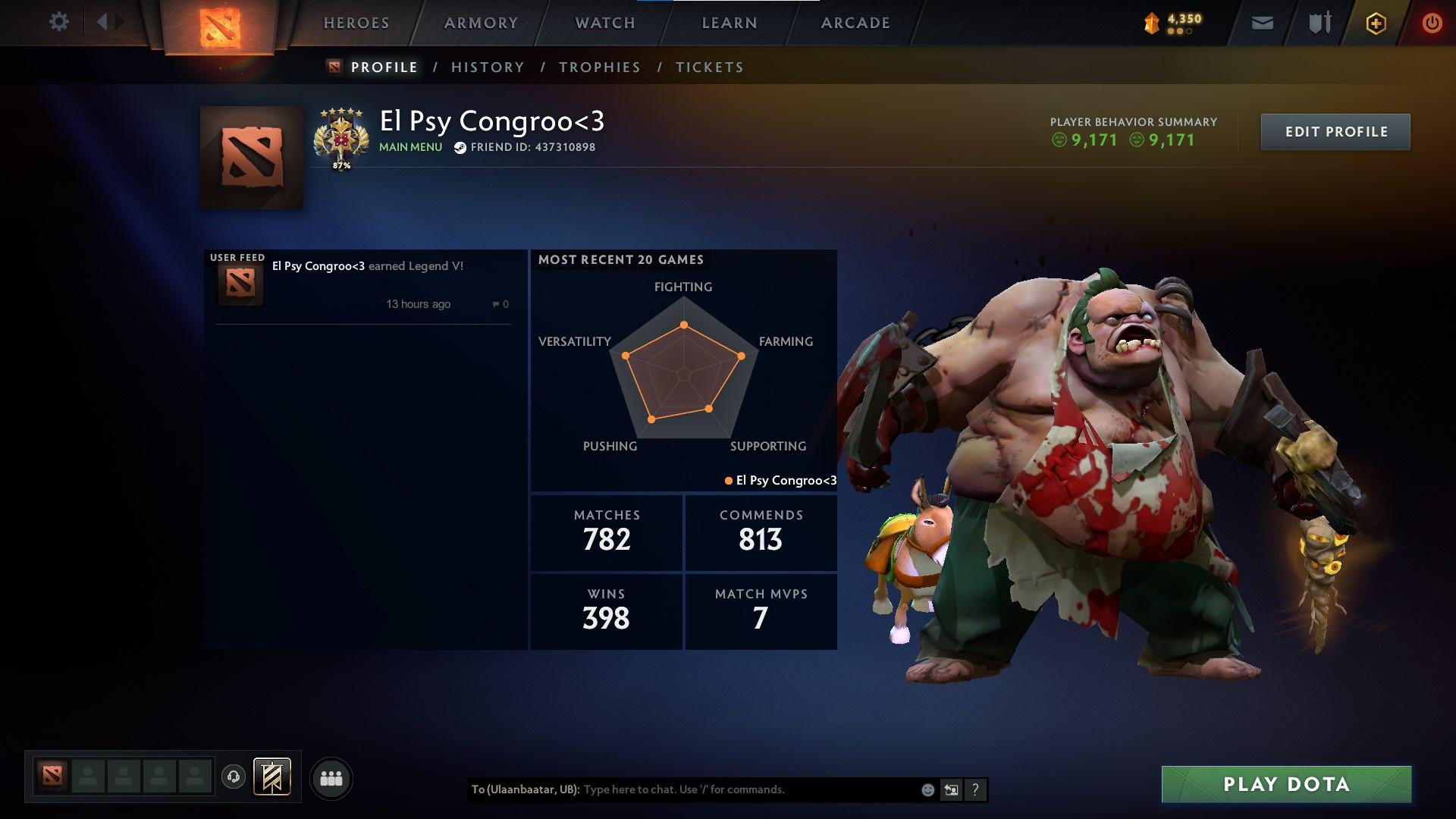 Legend V | MMR: 3830 - Behavior: 9171 - Communication: 9171